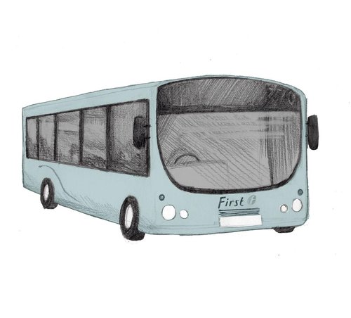 By Bus illustration